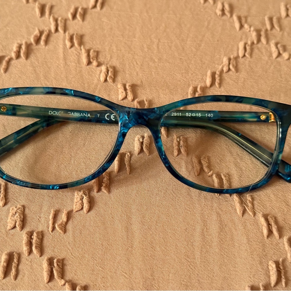 Dolce & Gabbana Teal Marble Eyeglasses
